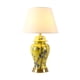 thumbnail image 1 of Lámpara de mesa de cerámica de lujo de estilo europeo for sala de estar, oficina, dormitorio, mesita de noche, color amarillo, 1 of 5
