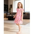 thumbnail image 2 of Oudiya Girls Nightgown Ruffle Short Sleeve Princess Pajama Cute Soft Sleepwear for Kids 3-14Y, 2 of 4