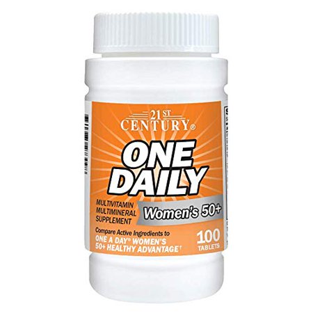 21st Century One Daily 50 Plus Womens Tablets, 100 Count, 3 Pack