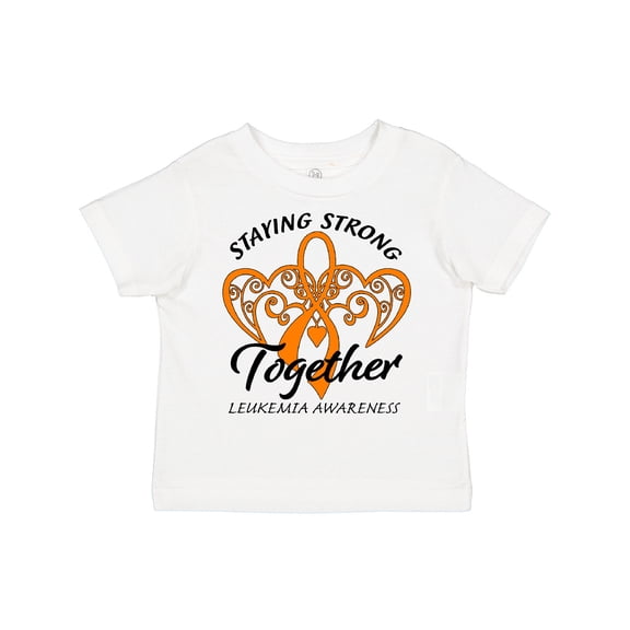 Inktastic Leukemia Awareness Staying Strong Together and Orange Ribbon Boys or Girls Toddler T-Shirt