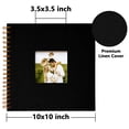 thumbnail image 6 of Photo Album DIY Scrapbook (10x10 inch 40 Pages Double Sided),Linen Cover with Display Window for Memory DIY Album Supplies Wedding Anniversary Family,Black, 6 of 6
