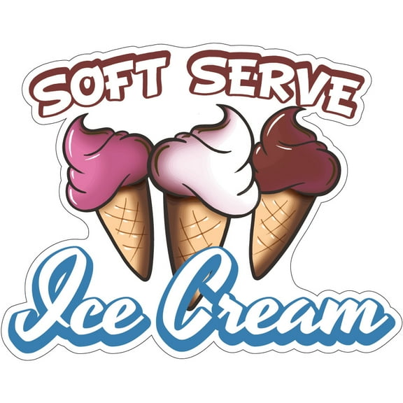 Soft Serve Ice Cream 8" Decal Concession Stand Food Truck Sticker