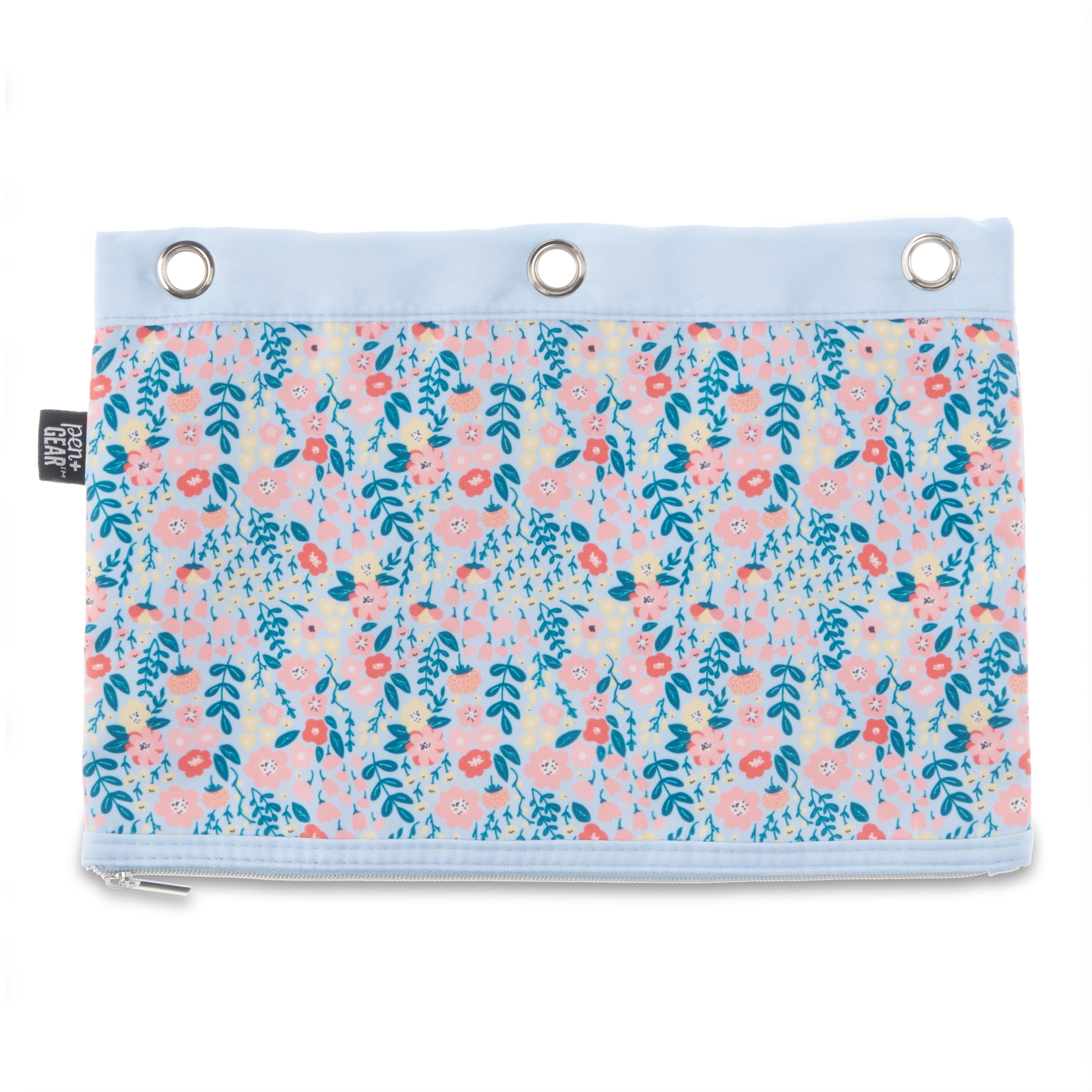 Pen+Gear Zippered Binder Pouch, MultiColor Flowers