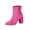 Hot Pink, variant on Women Boots Casual Dressy Chunky Heel Round Toe Zipper Ankle Boots Fall Winter Trendy Comfortable Versatile Booties Daily Wear Dress Shoes for Women