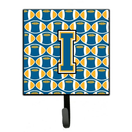 

Carolines Treasures CJ1077-ISH4 Letter I Football Blue and Gold Leash or Key Holder 7Hx4.25W multicolor