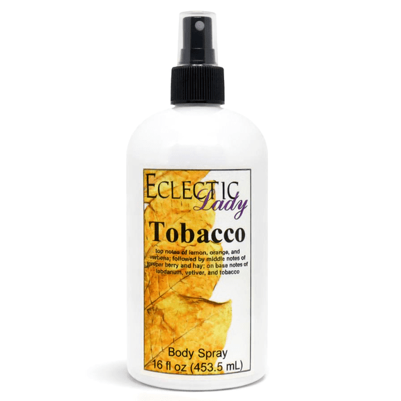 Tobacco Body Spray, Eclectic Lady, Hydrating Mist, Unisex, 16 oz