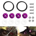thumbnail image 4 of Colorful Quick Release Fasteners Rubber Rings Kit for Car Bumper Trunk Mud Guard Lid (Purple), 4 of 5