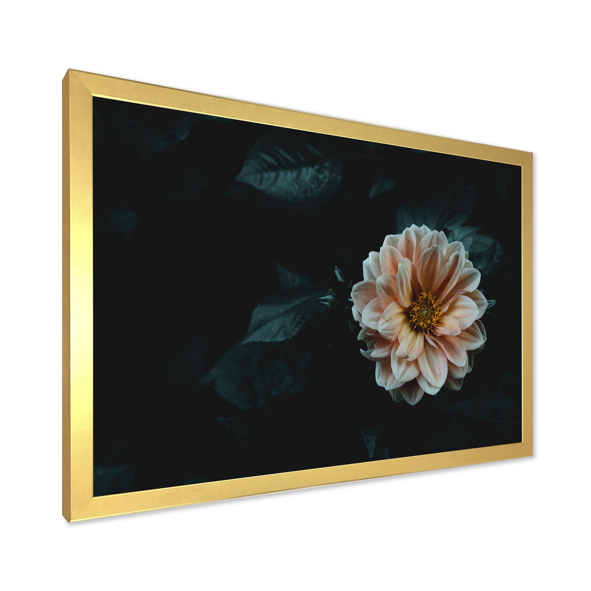 Designart 'Blooming Yellow Flower' Traditional Framed Art Print