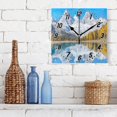 thumbnail image 3 of Snow-capped Mountains Reflecting in Lake Wall Clock Battery Operated Silent Non-Ticking Bedroom Office Kitchen Home School Decor 7.8"(Black), 3 of 10