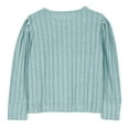 thumbnail image 5 of Efsteb Girls Long Sleeve Shirts Casual Round Neck Knit Top Fashion Comfy Cute Tops Solid Color Loose Blouses (Light Blue,5-6 Years), 5 of 6