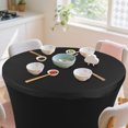 thumbnail image 4 of Round Tablecloth With Four Corner Elastic Bands For Secure Universal Fit On Large Circular, 4 of 4