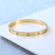 thumbnail image 2 of Pulsera de lujo Ryscom con cristales de zirconia dorado casual, 2 of 5