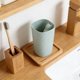 thumbnail image 5 of Portacepillos de dientes para pareja, para el hogar, viajes y hoteles; vaso cuadrado para enjuague bucal, 5 of 8