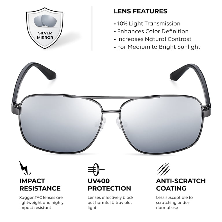 Xagger Polarized Square Aviator Sunglasses for Men Classic  display picture 1