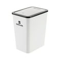 thumbnail image 3 of Kitchen Trash Can, Step-On Garbage Can with Lid, Tall Kitchen & Bathroom Trash Can, Small Office Waste Bin, White - Xuniizn, 3 of 6