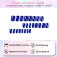 thumbnail image 3 of Uñas XCREANDO acrílicas azul real, cuadradas medianas, 24 piezas, 3 of 7