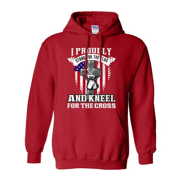 I Proudly Stand For The Flag And Kneel For The Cross DT Sweatshirt Hoodie