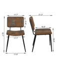 thumbnail image 7 of Homy Casa Mid-Century 4-Pack Desk Chair Home Office Chair Meeting Room Reception, Suede Brown, 7 of 7