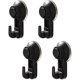 thumbnail image 1 of Juego de 4 ganchos con ventosa al vacío, potente gancho con ventosa sin taladrar, ganchos reutilizables impermeables para cocina y baño, máximo 5 kg (negro), 1 of 5