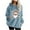 Blue, variant on Women Fleece Christmas Hoodies Trendy Long Sleeve Fluffy Ultra Soft Xmas Santa Graphic Plaid Sweatshirt with Pocket