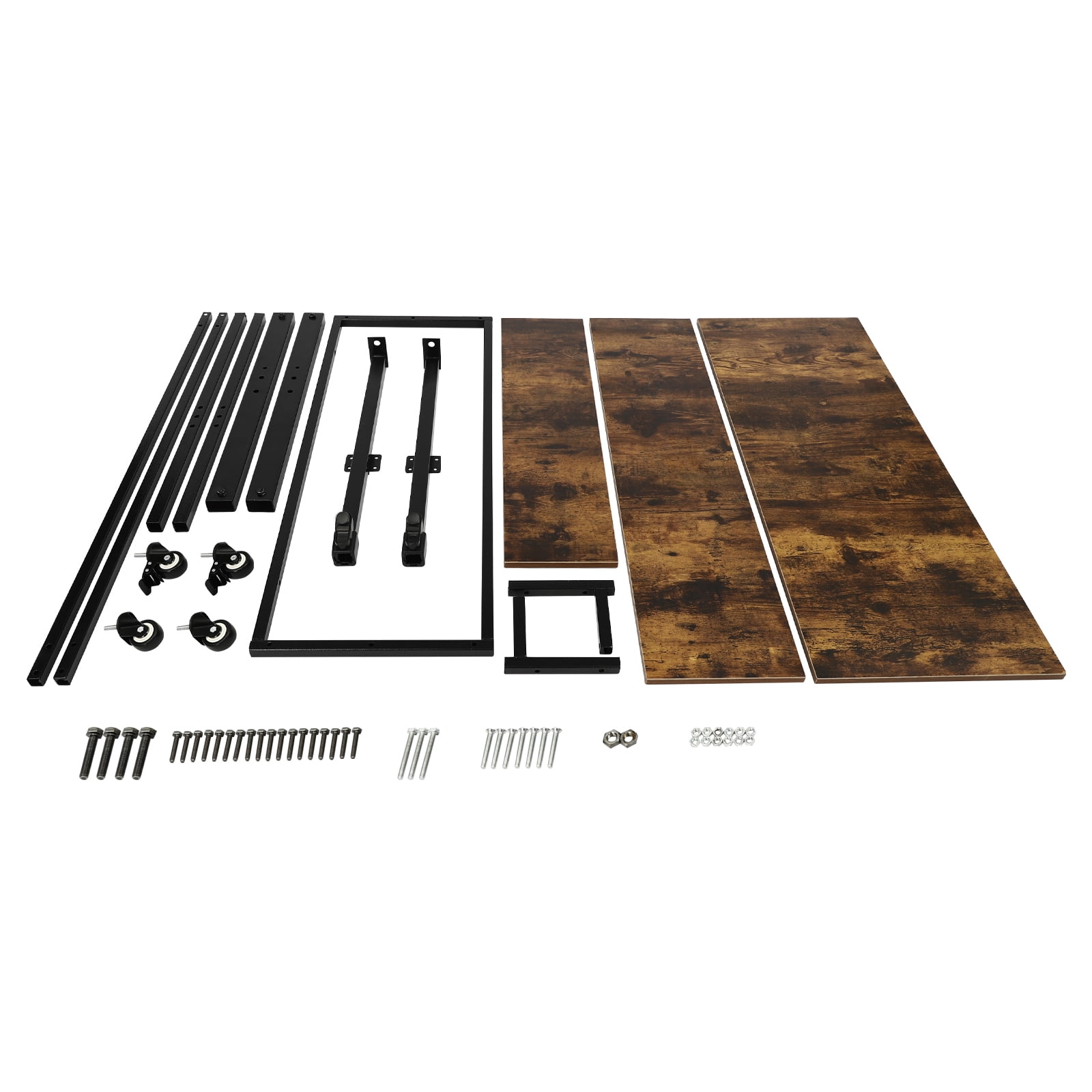 Mobile Height Adjustable Standing Desk, Rolling Stand Up Computer Workstation, Adjustable Standing Desk