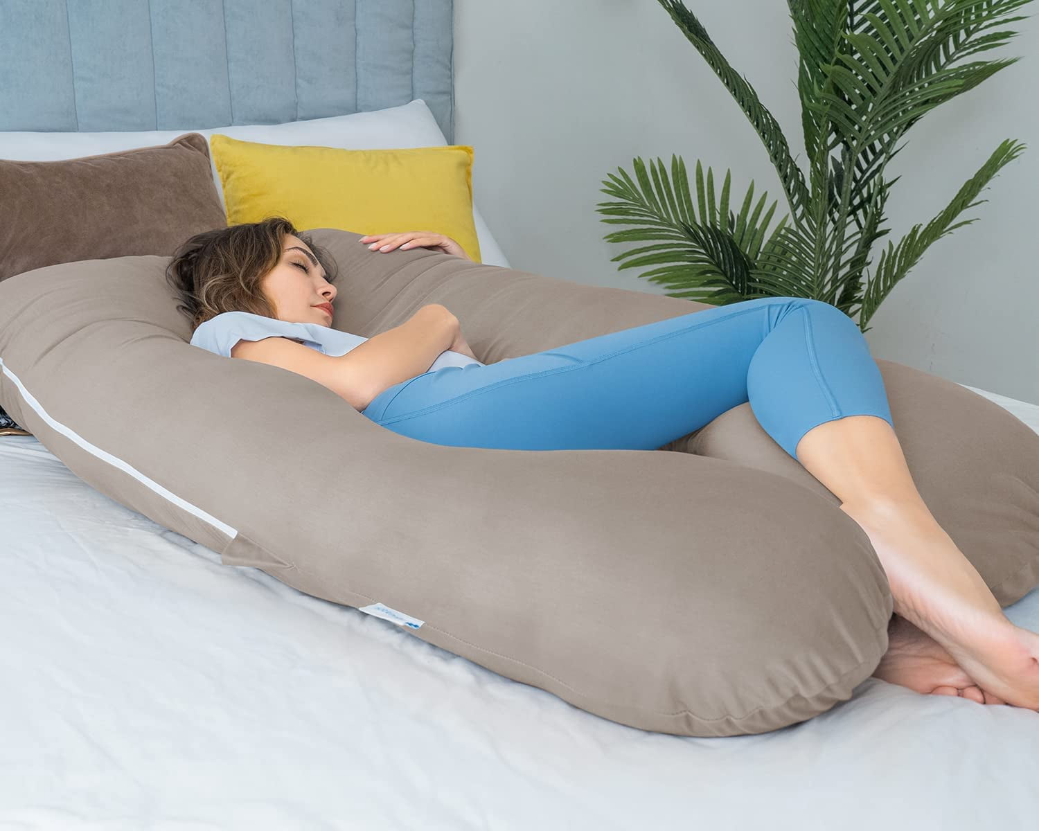 Pregnancy Pillow, U Shaped Full Body Pillows for Sleeping Support, 55 Inch Maternity Pillow for Pregnant Women