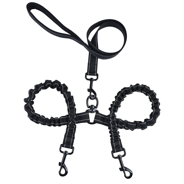 MERRYHAPY 1Pcs Double Leash for Dogs Nylon Traction Rope for Pet Owners