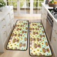 thumbnail image 4 of Kitchen Rugs Sets Of 2,Colorful Highland Cow Sunflower Pattern Anti Fatigue Kitchen Mat Rugs Non Slip Washable,Decorative Kitchen Floor Mats for Kitchen,Sink,Laundry,17"x47"+17"x47", 4 of 5