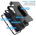 thumbnail image 4 of For Samsung Galaxy S25 FE Case with Built-in Screen Protector and Holster Belt Clip, Military Grade Protection Shockproof Heavy Duty Rugged Kickstand Phone Cover for Galaxy S25 FE Case - Black, 4 of 9