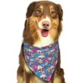 thumbnail image 6 of Naloa Skull blue leaf Dog Bandanas 1PC Washable Triangle Dog Scarfs Premium Durable Fabric, for Small Medium Large Dogs and Cats, 6 of 6