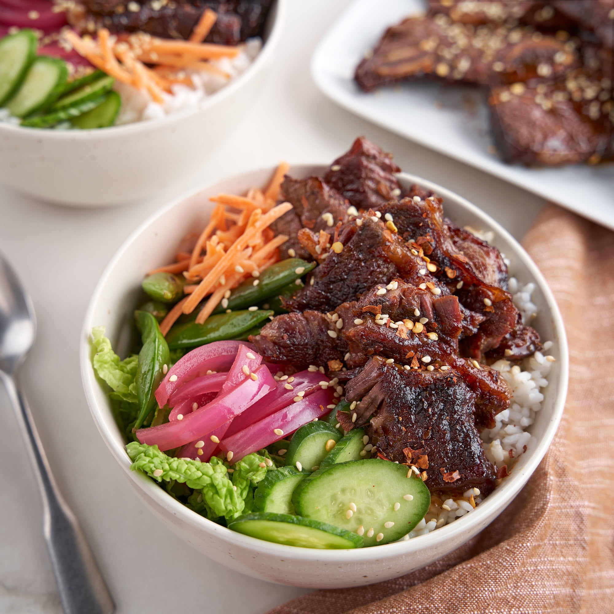 Flanken Style Beef Ribs, Thin Cut, Bone-in, 5 per Tray, Fresh, 1.35 - 2.0 lb