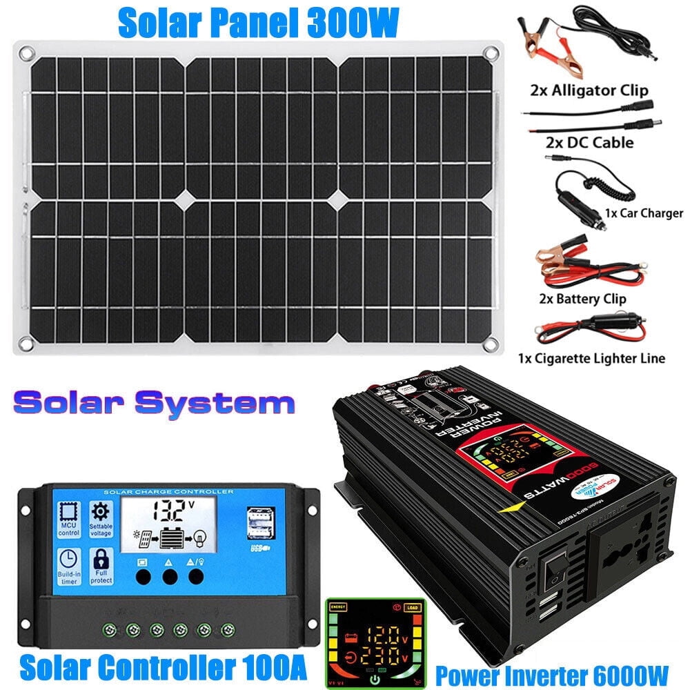 Xhy Solar Panel Kit 80W with Controller 12V Battery Charger Maintainer for Caravan Boat Car RV Motorcycle Marine Automotive