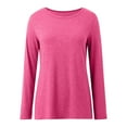 thumbnail image 4 of Fiaer.Womens Going out Long Sleeve Tops.Crew Neck Plus Size Loose Fit Tshirts for Women.Women's Casual Trendy Basic T Shirts RD2 L, 4 of 6