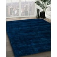 thumbnail image 3 of Ahgly Company Machine Washable Indoor Square Abstract Night Blue Area Rugs, 4' Square, 3 of 7