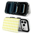 thumbnail image 4 of Check Pattern Yellow And White Leather Wallet Case for iPhone 17 Pro Wallet Case Card Holder Flip, 4 of 8