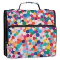 thumbnail image 5 of FORMRS Zipper Binder with Shoulder Strap 2-inch Ring 500 Sheet Capacity File Bag, Blue Colorful Circles, 5 of 5