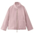 thumbnail image 4 of Girls Boys Sherpa Jacket Fuzzy Winter Coats (Light Purple 11-12 Years), 4 of 5