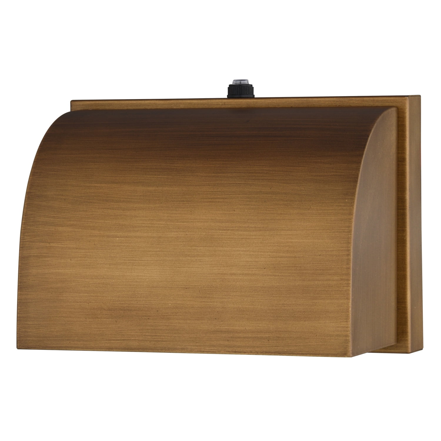 Walsh 4.75 in. H 1-Light Warm Brass Dusk to Dawn Modern Contemporary Outdoor Wall Sconce with Metal Shade, LED Compatible, Dark Sky Compliant, Use for Exterior Porch Patio Front Door or Garage