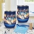 thumbnail image 4 of Happy New Year with Havanese Fireworks Holiday Xmas Winter 2025 12oz Stainless Steel Wine Tumbler Insulated Cup with Lid Havanese Dog Lover Gifts Idea - 00025, 4 of 5