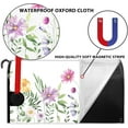 thumbnail image 5 of Spring Flower Mailbox Magnetic Cover Standard Size 18x21 Inch Pink Daisy Watercolor Floral Mail Box Wrap Summer Flower Mailwraps Botanical Waterproof Post Box Cover Outdoor Garden Yard, 5 of 6