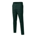 thumbnail image 5 of RUTAYY Men's Casual Pants Slim Fit Plaid Print Zipper Long Pants Daily Wear Comfort Trendy Classic Trousers, 5 of 6