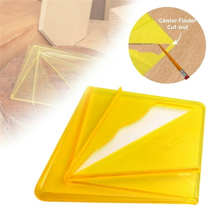

Yellow Transparent Center Finder Woodworking Center Finder for 8 inch Square Round Octagonal and 5-3/4 inch Hexagon Shaped Material