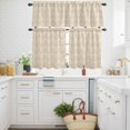 thumbnail image 3 of Vintage Turkish Pattern Kitchen Curtains Valances and Tiers Set of 3 Medieval Brown Bohemia Tier Curtains and Valance with Rod Pocket for Small Windows, 27.5"x36", 3 of 9
