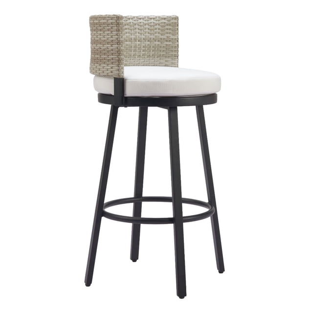 Banco de Bar Exterior Midnight Wave Blanco - Kessa Muebles