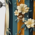 thumbnail image 3 of Designart "Serene Stripes With Classic Elegant Florals I" Striped Blackout Curtain Panels, 3 of 4