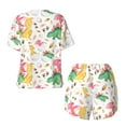 thumbnail image 5 of Naloa Cute Baby Dinosaurs Women's Short-Sleeved Pajama Set, Loungewear, Summer pajamas, Breathable Cozy - 4X-Large, 5 of 9