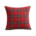 thumbnail image 2 of putnchl Christmas Scottish Tartan Plaid Throw Pillow Covers 18x18 Set of 2, Red and Green Farmhouse Classic Decorative Square Cushion Cases for Holiday Home Decor Sofa Couch, 2 of 5