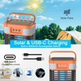 Solar Bug Zapper Outdoor Waterproof, Mosquito Zapper Portable & Rechargeable Pest Control with 4000mAh Battery & LED Night Light, 4200V Electric Fly Zapper for Home, Patio, Backyard Orange