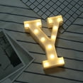 thumbnail image 2 of COFEST Home Decor,Alphabet Led Letter Lights Light Up White Plastic Letters Standing Hanging A-M & Y, 2 of 6