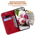 thumbnail image 3 of Stand Wallet Phone Case Gift compatible Iphone 15 Plus Rose Butterfly Imprinted Phone Leather Cover, 3 of 5